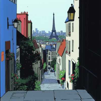 Paris généré par sref Midjourney